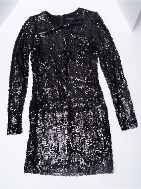 Black Sequin bodycon mini dress